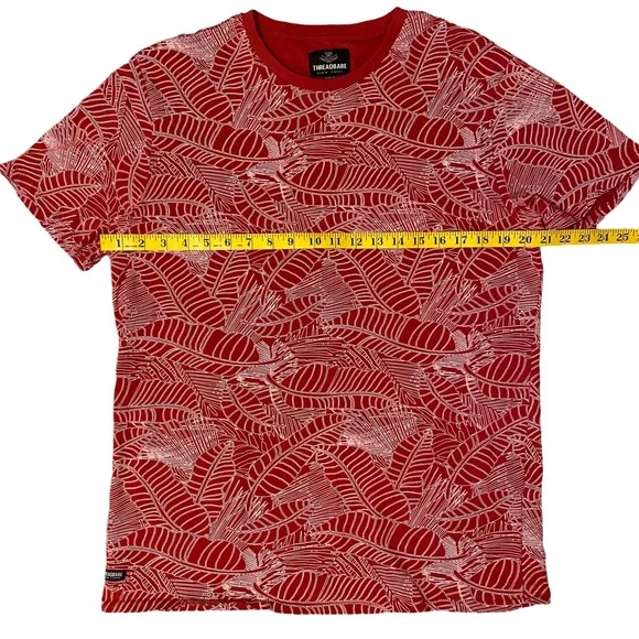 THREADBARE DENIM CORPS  | LEAF PATTERN T-SHIRT  SZ XL - Picture 3 of 8
